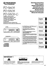Bedienungsanleitung-Operating Instructions für Pioneer PD-S605,PD-S505 in Eng+DE