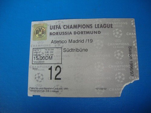 Ticket bvb dortmund - 96/97,