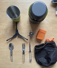 Camping Geschirr Set 9-teiliges Outdoor Kochgeschirr Aluminium Camping Survival