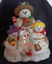 PartyLite Teelichthalter "SCHNEEMÄNNER " Winter Weihnachten X -mas OVP RAR TOP *