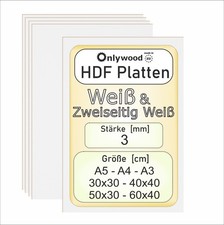 HDF MDF Platten - 3mm - Weiβ