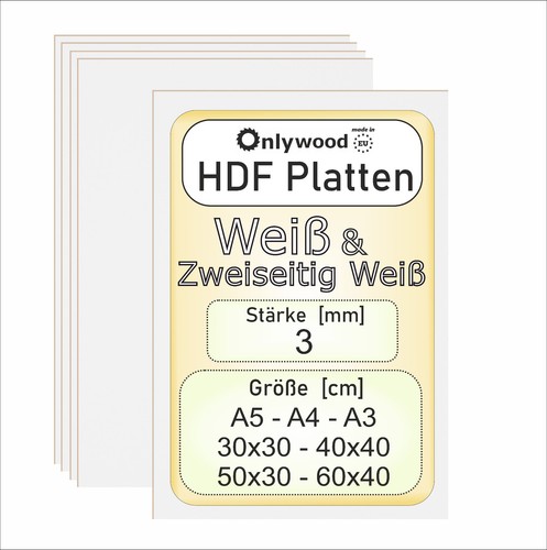 Hdf mdf platten 3mm - mdf, weiβ