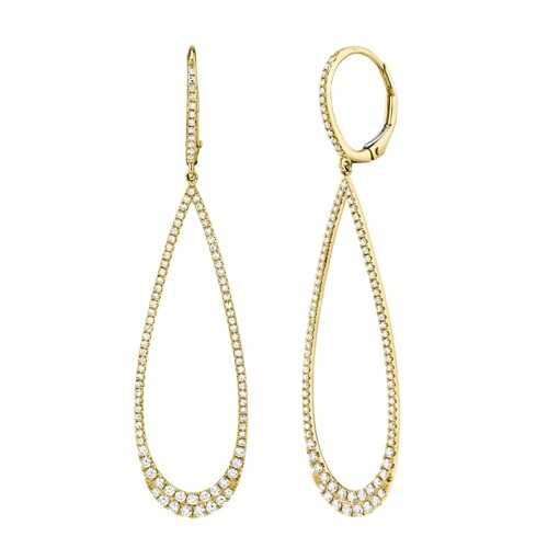 14k gelbgold diamant tropfen - diamant,