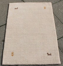 Teppich Gabeh aus Indien in beige 