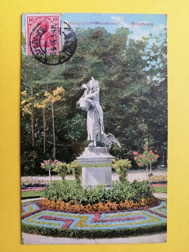 Elsass strassburg orangerie - ak,