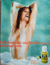 ORIG REKLAME WERBUNG  1973  FA   Schaumbad  - Die wilde Frische