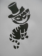 Schablone Katze mit Hut auf A4