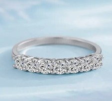 Damen Diamant Ring ,moissanit Weissgold 585 Plattiert,zertifiziert,neu,54