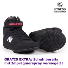 Gorilla Wear HIGH TOPS Fitness Bodybuilding Sport Schuhe Sneaker Schwarz / Black