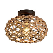 Vintage Boho Rattan Lampe