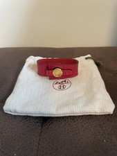 HERMÈS Rotes Krokodilleder-Armband Top Zustand