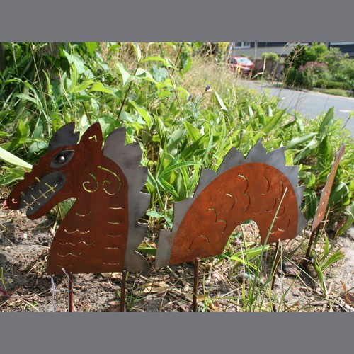 Drache teilig metall - drache, 70x20cm