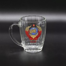 Bierkrug Bier Bierglas UDSSR CCCP 500ml Maßkrug aus Glas Sauna Баня Кружка Пиво