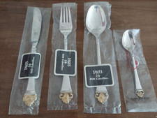 ROBBE & BERKING ☾♔ 800 - ROSENMUSTER mit GOLDDEKOR - 4 tlg. MENÜBESTECK - NEU