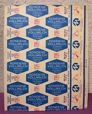 DDR KONDENSMILCH 3ECKSPACK VERPACKUNGSBOGEN 28,5 x 22,8 cm REKLAME WERBUNG 