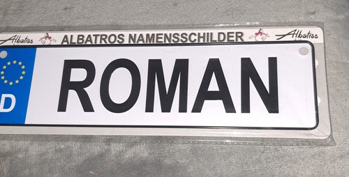 Namensschild roman 5x6 - roman, 25,5x6,5cm
