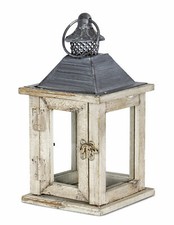 Laterne Holz 27x13x13cm Metall
