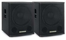 DJ PA 15" Aktiv Subwoofer Lautsprecher 300 Watt RMS Bass Box Verstärker 2x Set
