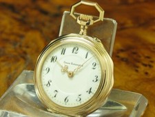 Union Horlogere 8kt 333 Gold Open Face Taschenuhr / Durchmesser 30,0mm