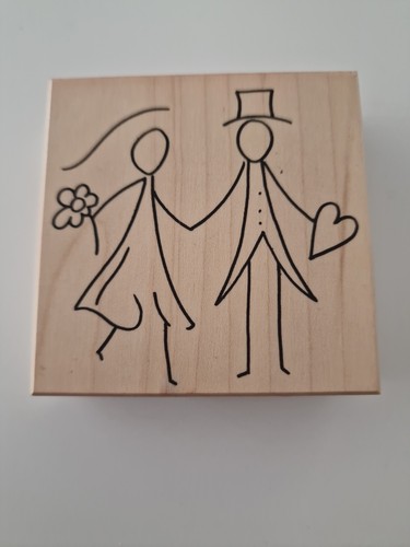 Holzstempel brautpaar hochzeit - holzstempel,