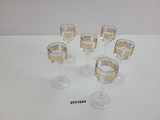 6x Likör-Gläser Rosen-Relief