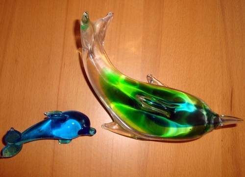 Glasfigur delphin delfin - x,