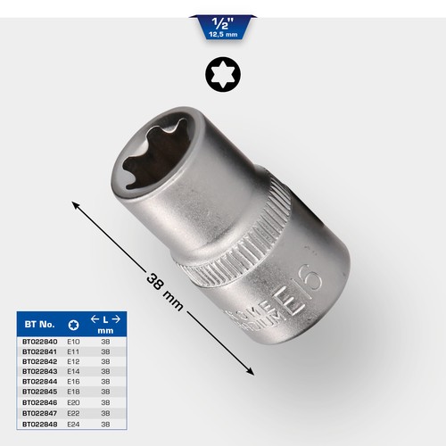 Torx stecknuss e14 - 1/2",