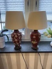 Japanische Ginbari Cloisonne Rot Vasen Mit Vögel Und Blumen