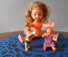 3 alte kleine Puppen 2x Arme /