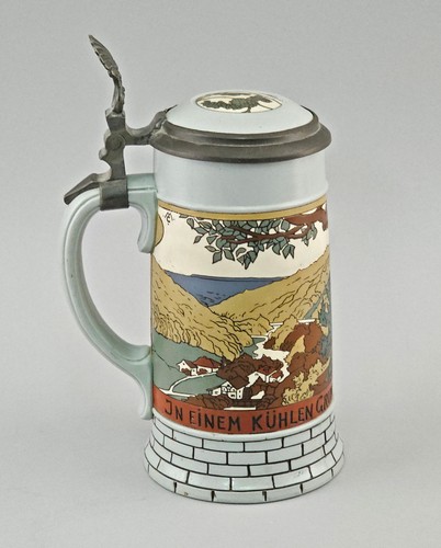 Bierkrug mettlach 1909 in - bierkrug,