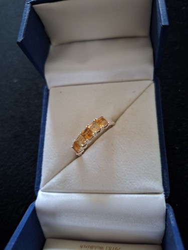 Citrin ring 925er - ring, silber