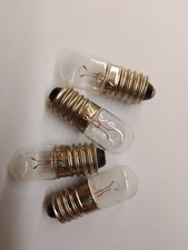 3x Glühlampe 6V 0,3A E10 klar Röhrenlampe Skalenlampe