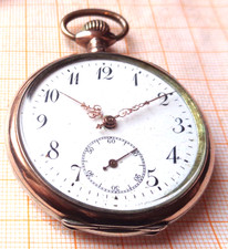 Antike Silber 0,800 Taschenuhr gangbar Zylinderwerk D = 53,2 mm HS