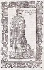 China Chine Chinese woman Tracht costumes woodcut Holzschnitt Vecellio 1590