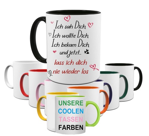 Tasse mit liebesspruch - tasse,
