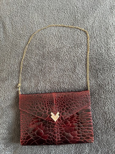 Abendtasche clutch rotes leder - abendtasche,