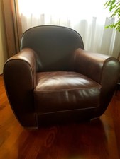 BAXTER Amburgo Baby Sessel Loungesessel Leder Armchair P. NAVONE