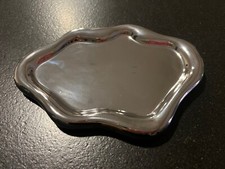 Modernes Schmucktablett Keramik Silber Waschtisch Badezimmertablett Seifenschale