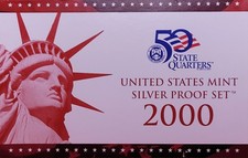 United States Mint Silver Proof Set 2000 mit Zertifikat