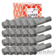 20x FEBI RADSCHRAUBE KUGELBUND ALUFELGEN passend für MB C215 C140 W220 W140