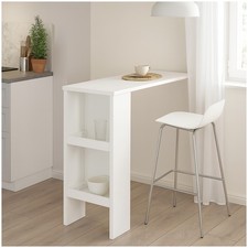 Bartisch mit Stauraum moderner Küchentisch in Weiß Küchentisch Wandmontage mit 2