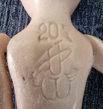 Goldige antike Porzellanpuppe * gemarkt * sehr guter Zustand * 15,5 cm * Nr. 207