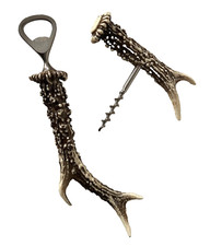 Korkenzieher und Flaschenöffner Rehgeweih aus Kunstharz für die Grillhütte