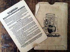 Orig.Voigtländer Bergheil Lichtrechner Belichtungstabelle - mit Hülle -