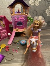 Mattel Disney Princess Rapunzels Turm Puppe Pferd Einhorn Schloss Spielzeug