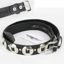 Biker Western Rocker Concho Echt Leder Gürtel Ledergürtel Concha Leather Belt US