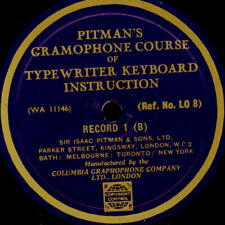 PITMAN'S GRAMOPHONE COURSE OF TYPEWRITER KEYBOARD INSTRUCTION Rec.1, 78RPM S2197