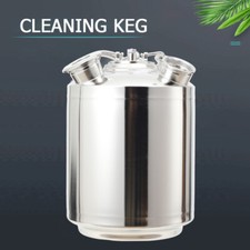Reinigungsbehälter 10L Edelstahl Zapfanlage Bierkoffer Reinigungsfass Bierfass