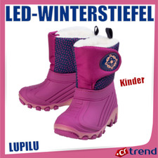 LUPILU Kleinkinder LED-Winterstiefel mit Blink-Effekt  warm gefüttert Lila Gr/30