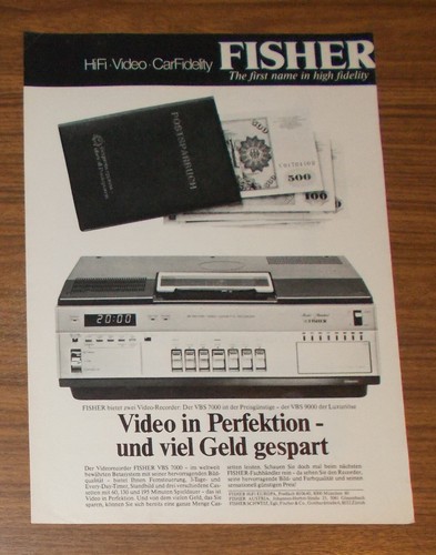Seltene werbung vintage fisher - seltene,